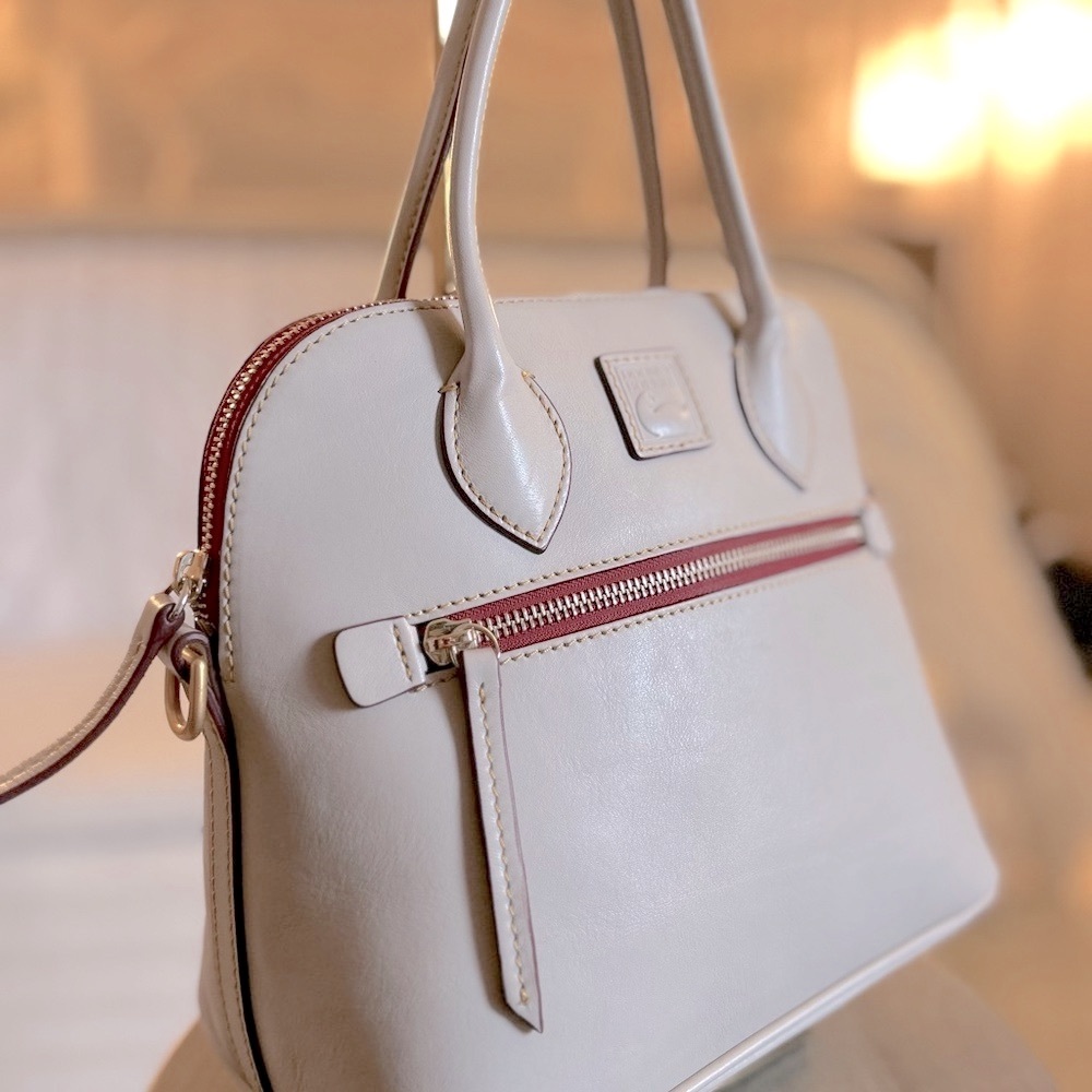 Dooney and Bourke Florentine Small Domed Satchel in ECRU - Picture 2 of 6